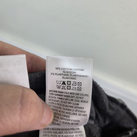 Men’s Lucky Brand 110 Slim Fit Burnout Black Denim Jeans Size W33 L32 - Picture 13 of 14